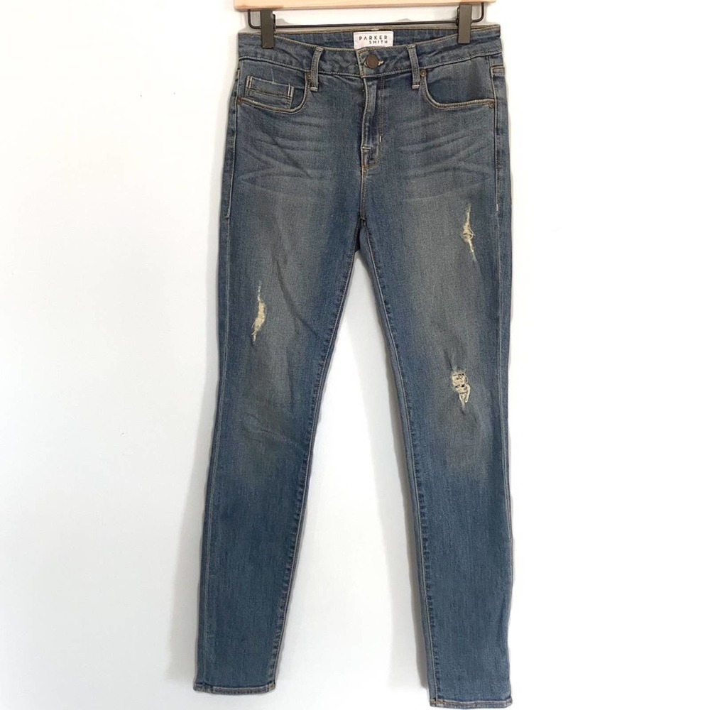 Parker Smith High Rise Distressed Skinny Jeans Size 26